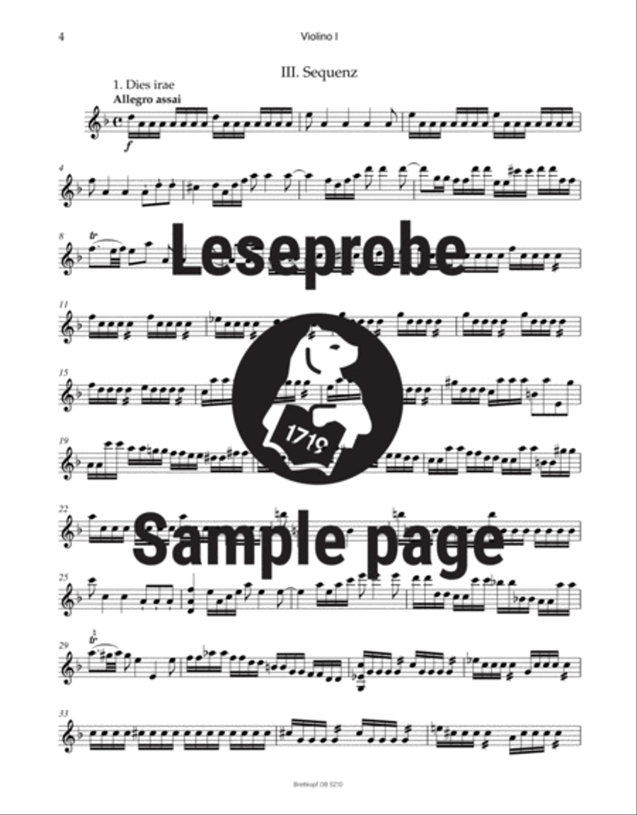 Requiem in D minor K. 626 4-Part scores gallery preview page 4