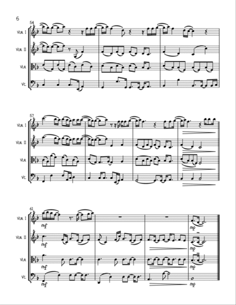 Easy On Me Easy On Me String Quartet scores gallery preview page 6