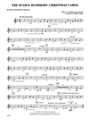 The Sussex Mummers' Christmas Carol: B-flat Bass Saxophone