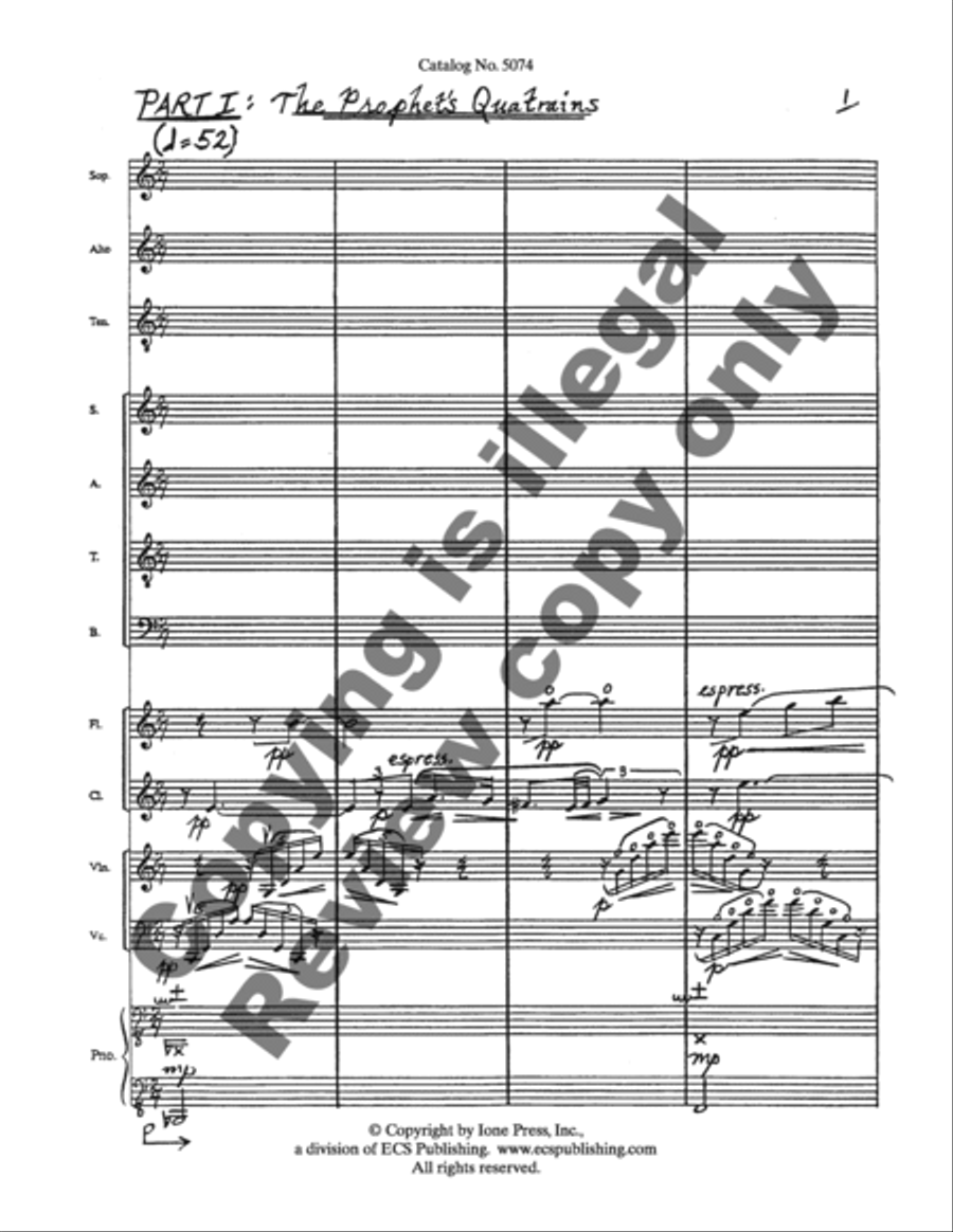 Unseen Rain 4-Part scores gallery preview page 8