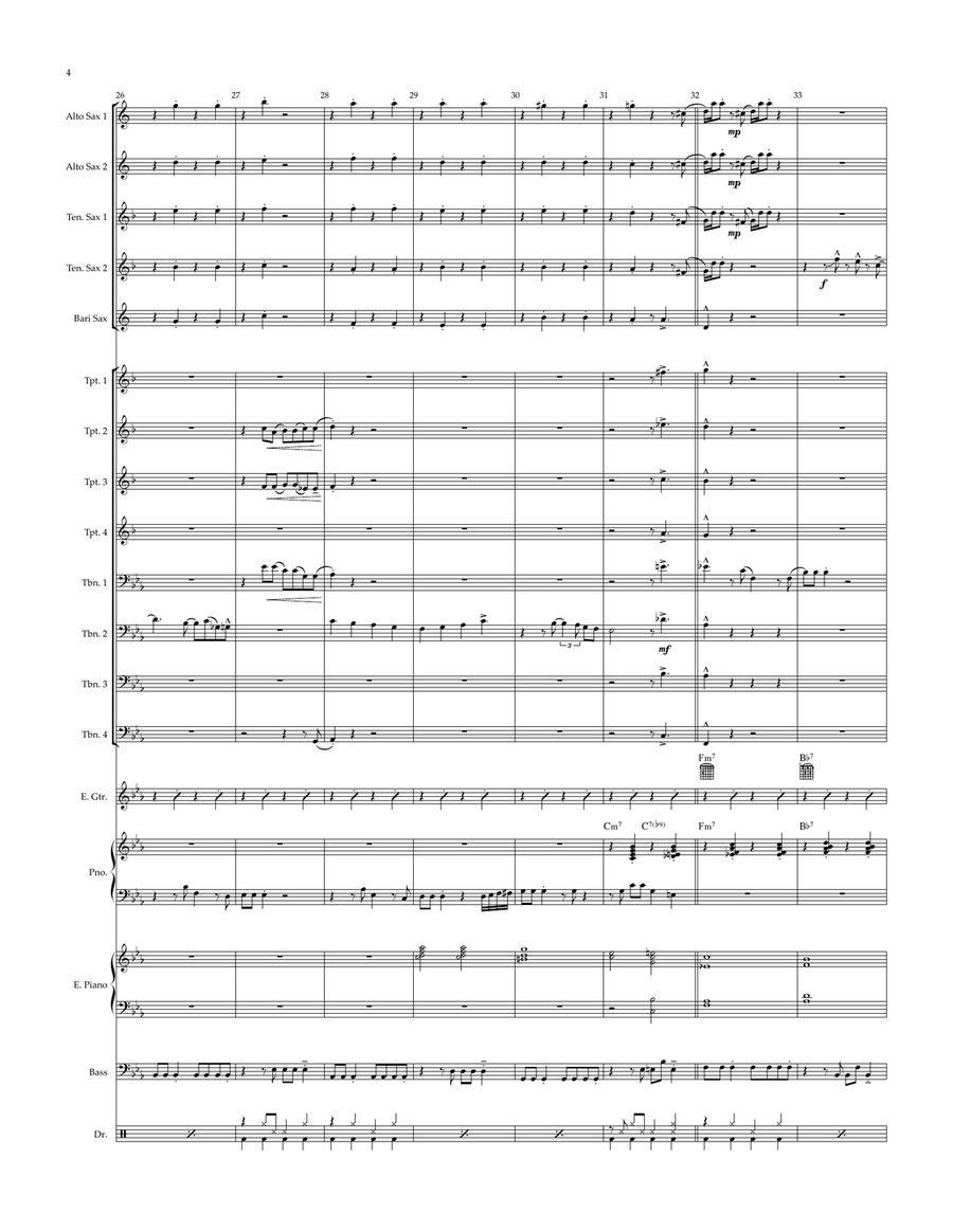 Fly Me To The Moon (In Other Words) Jazz Ensemble scores gallery preview page 4