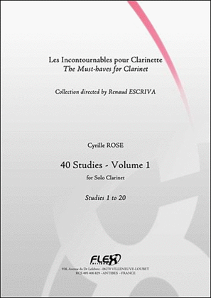 Book cover for Tuition Book - 40 Studies For Clarinet