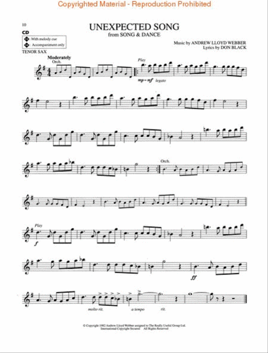 Andrew Lloyd Webber Classics - Tenor Sax Tenor Saxophone scores gallery preview page 4
