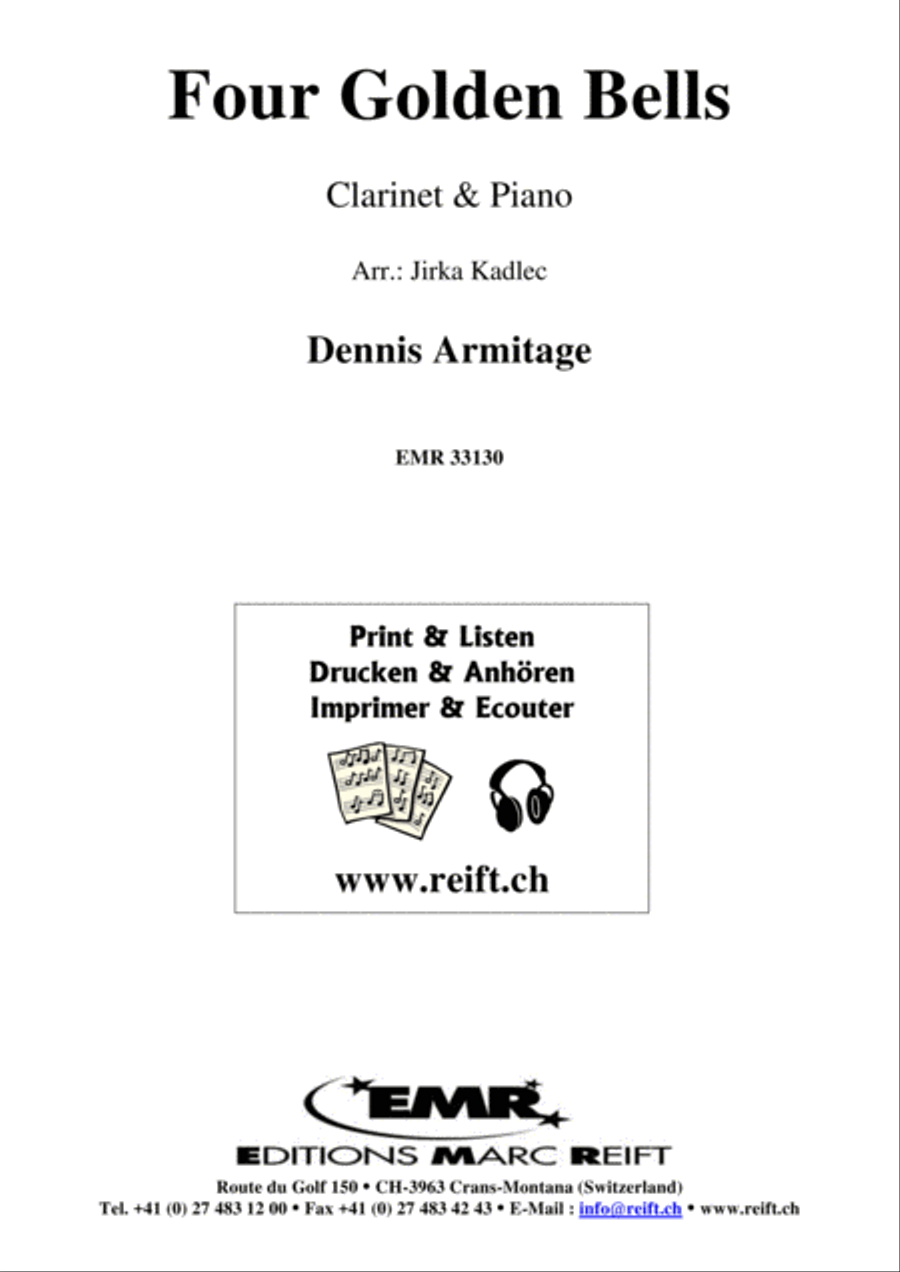 Four Golden Bells Clarinet Solo scores gallery preview page 1