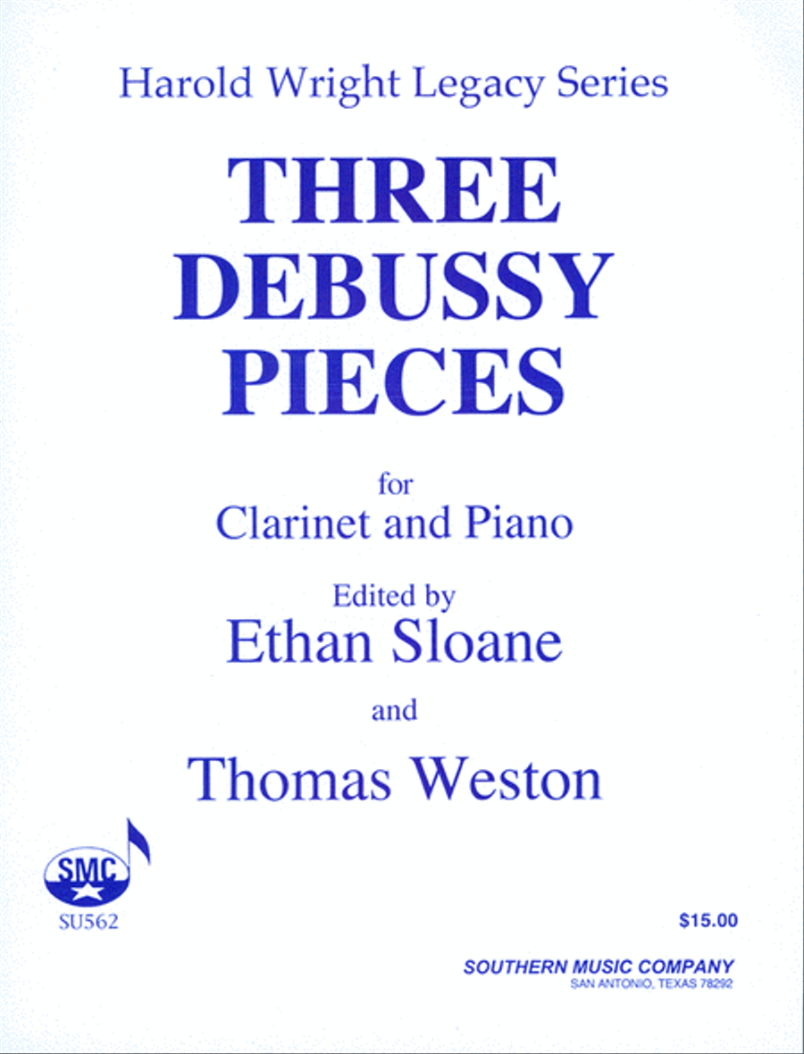 Three Debussy Pieces Three Debussy Pieces B-Flat Clarinet scores gallery preview page 1