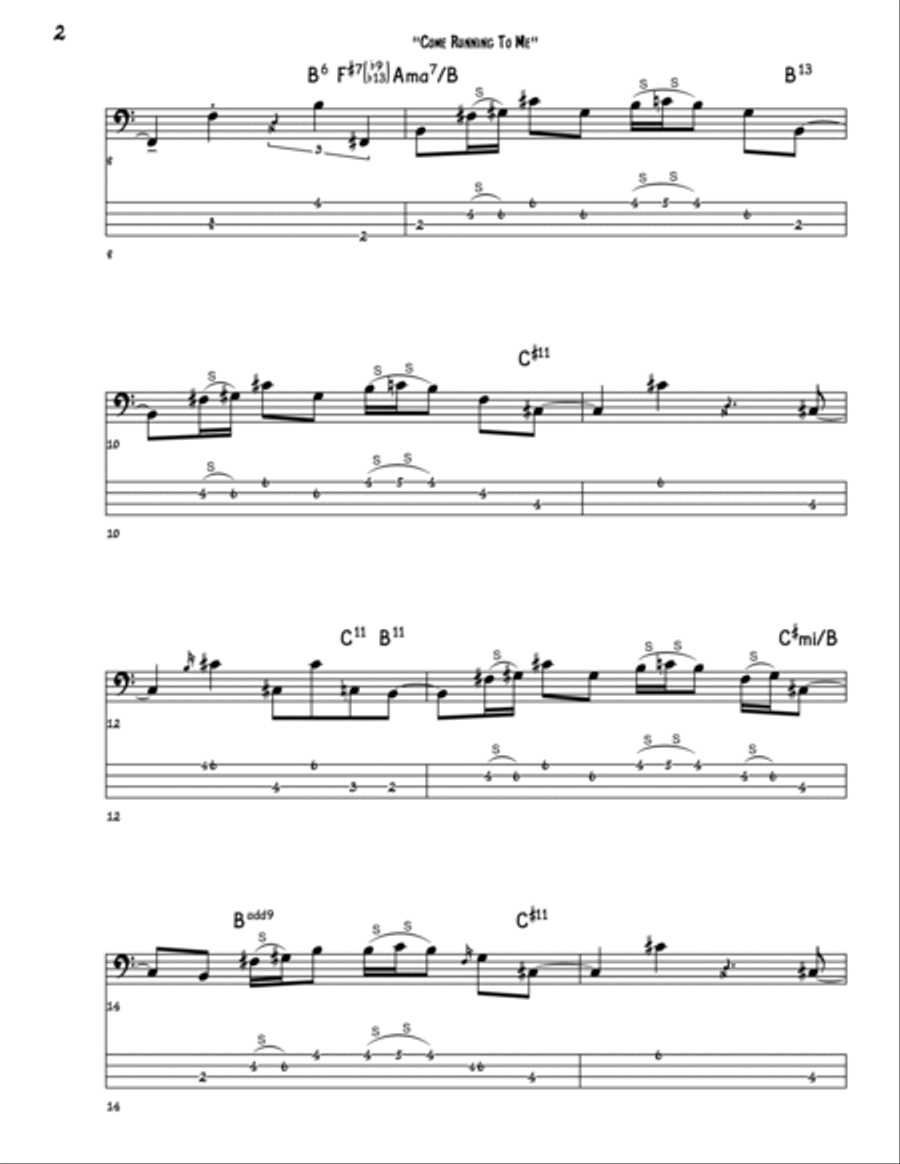 Come Running To Me Bass Guitar scores gallery preview page 2
