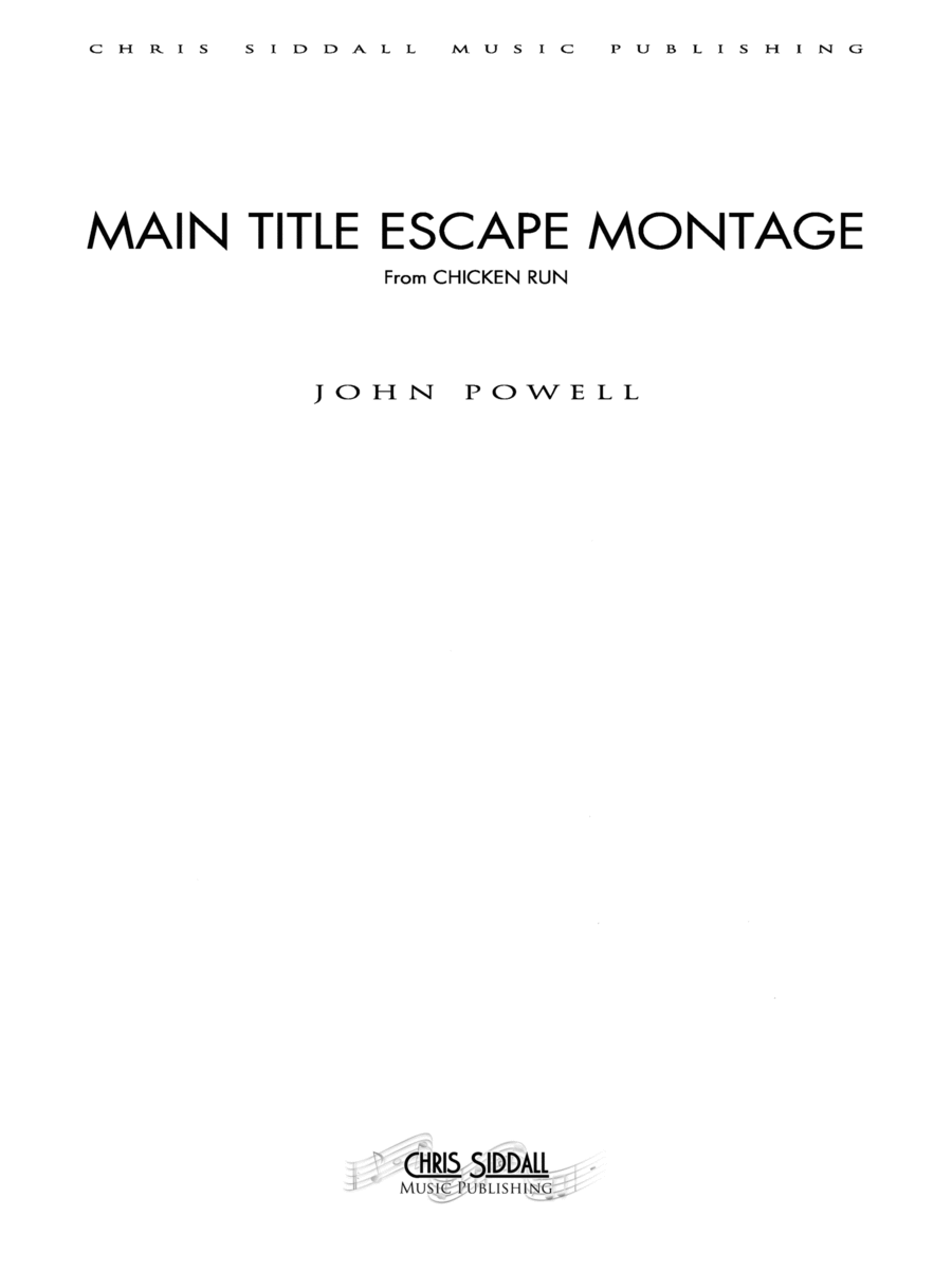 Chicken Run - Main Title Escape Montage - Score Only