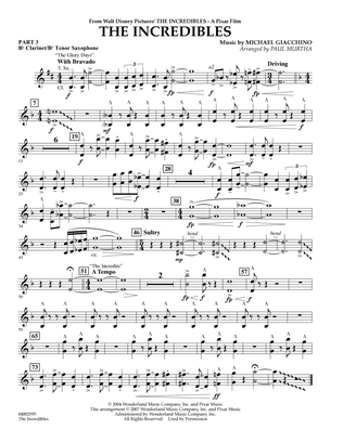 The Incredibles - Pt.3 - Bb Clarinet/Tenor Sax