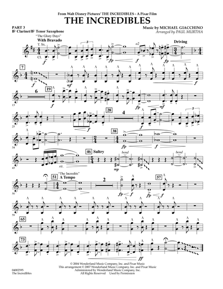 The Incredibles - Pt.3 - Bb Clarinet/Tenor Sax