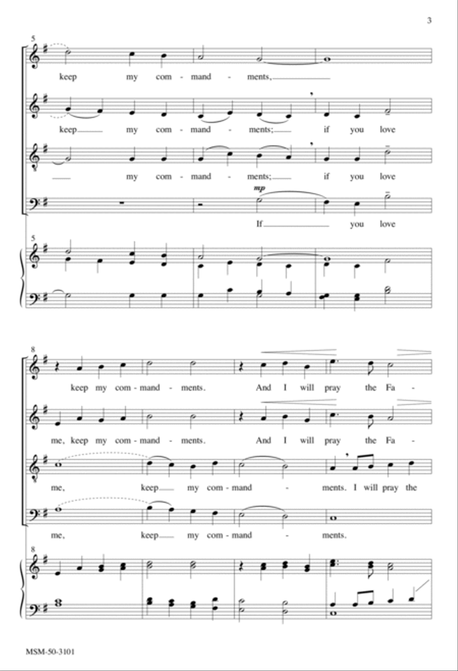 If You Love Me 4-Part scores gallery preview page 3
