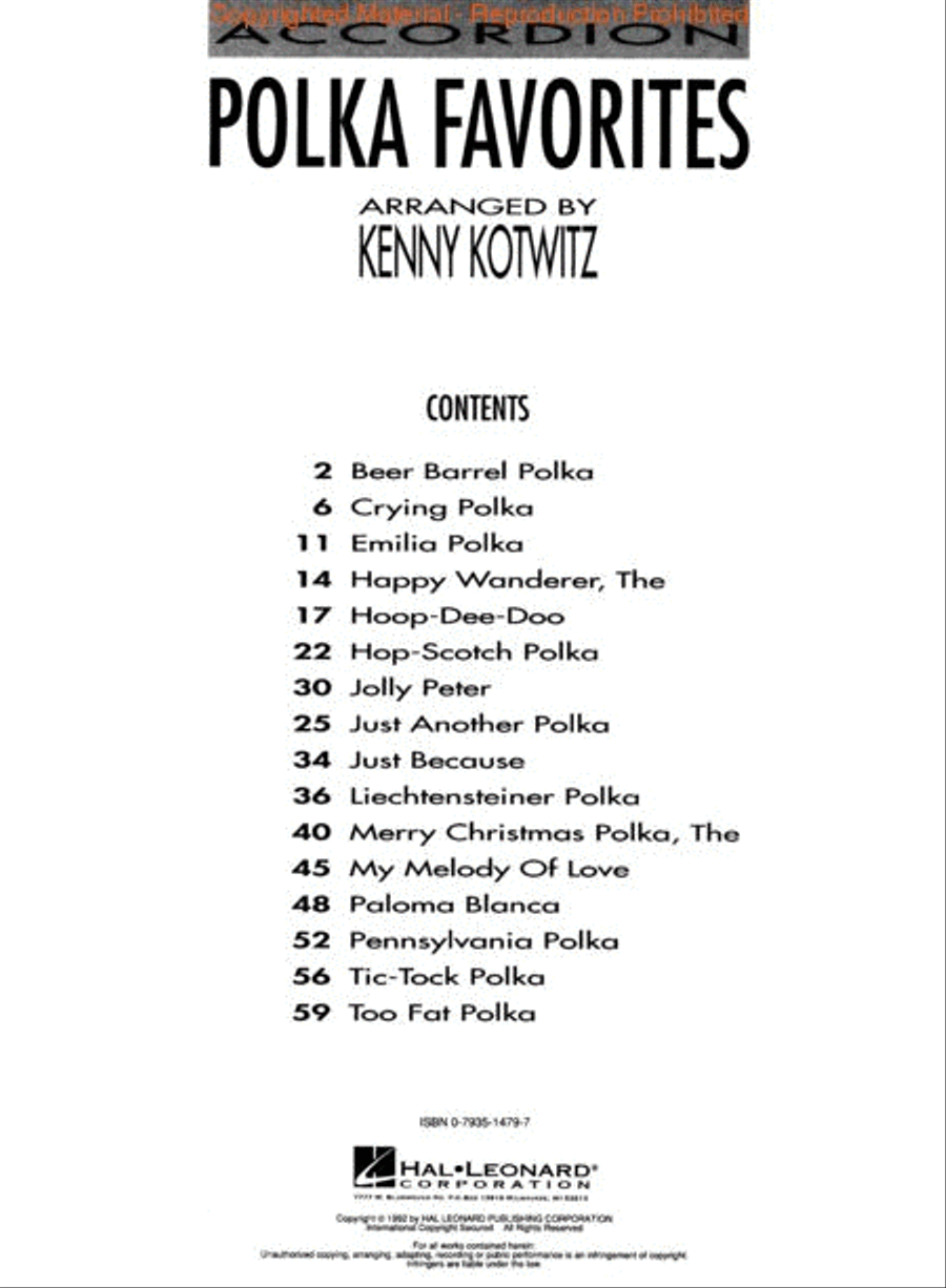 Polka Favorites - Accordion Accordion scores gallery preview page 2