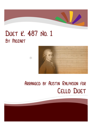 Book cover for Mozart K. 487 No. 1 - cello duet