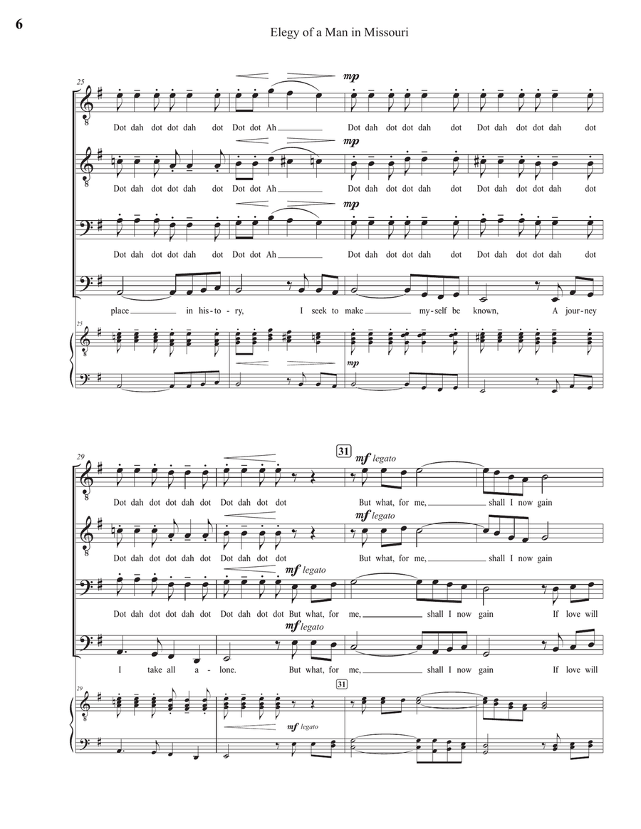 Elegy of a Man in Missouri TTBB scores gallery preview page 6