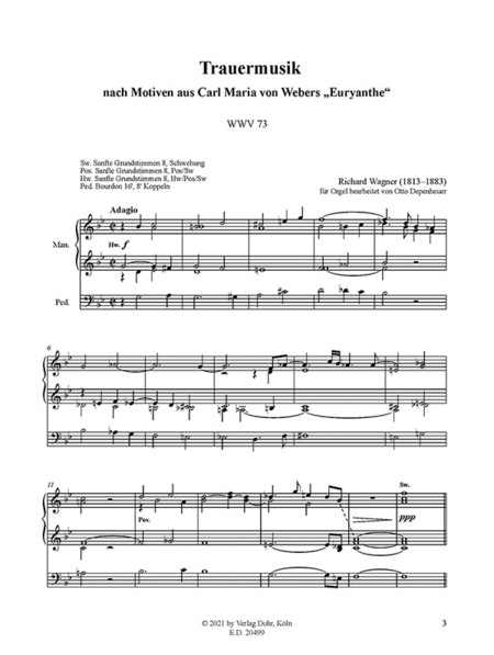Trauermusik B-Dur WWV 73 (für Orgel)