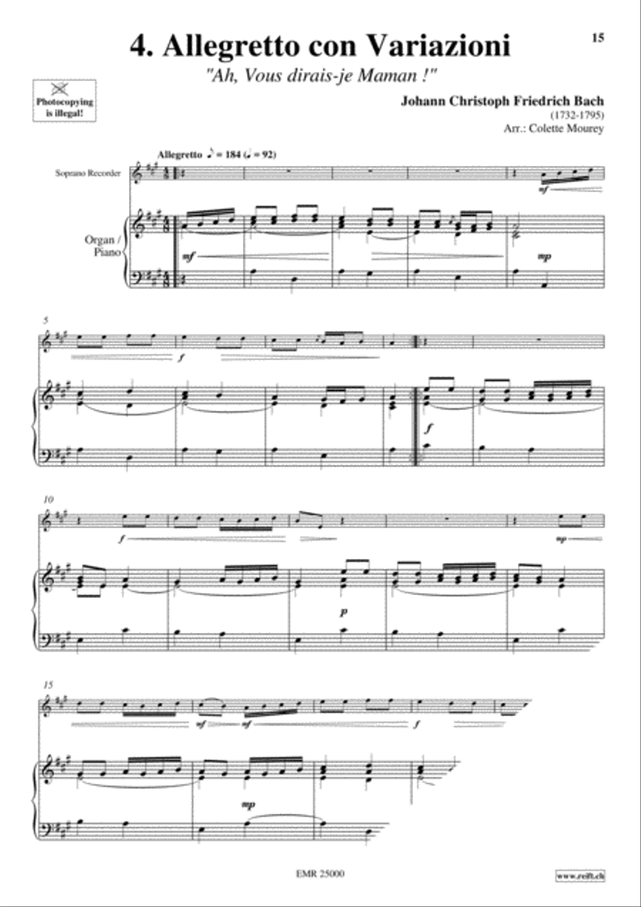 40 Greatest Classic Hits Vol. 1 Soprano Recorder scores gallery preview page 6