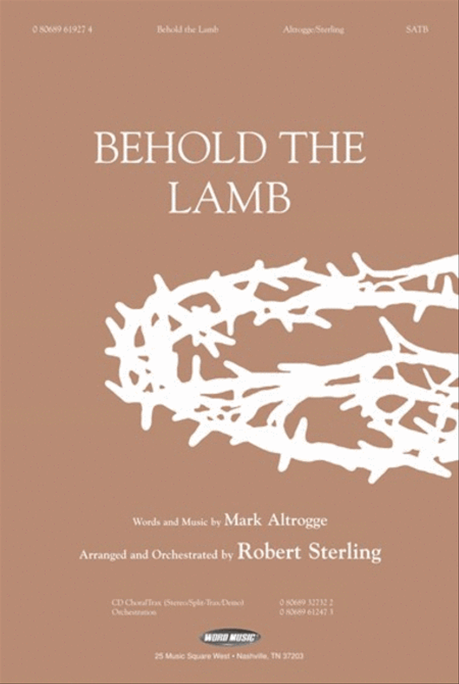 Book cover for Behold The Lamb - Orchestration