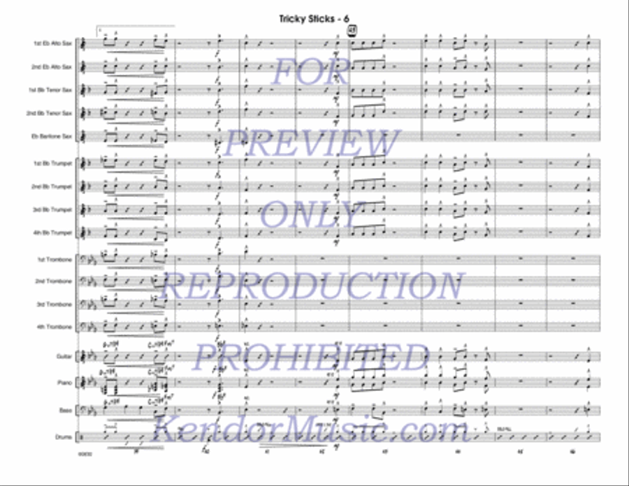 Tricky Sticks Jazz Ensemble scores gallery preview page 7