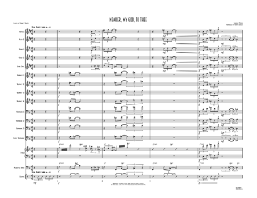 Nearer, My God, to Thee Jazz Ensemble scores gallery preview page 2