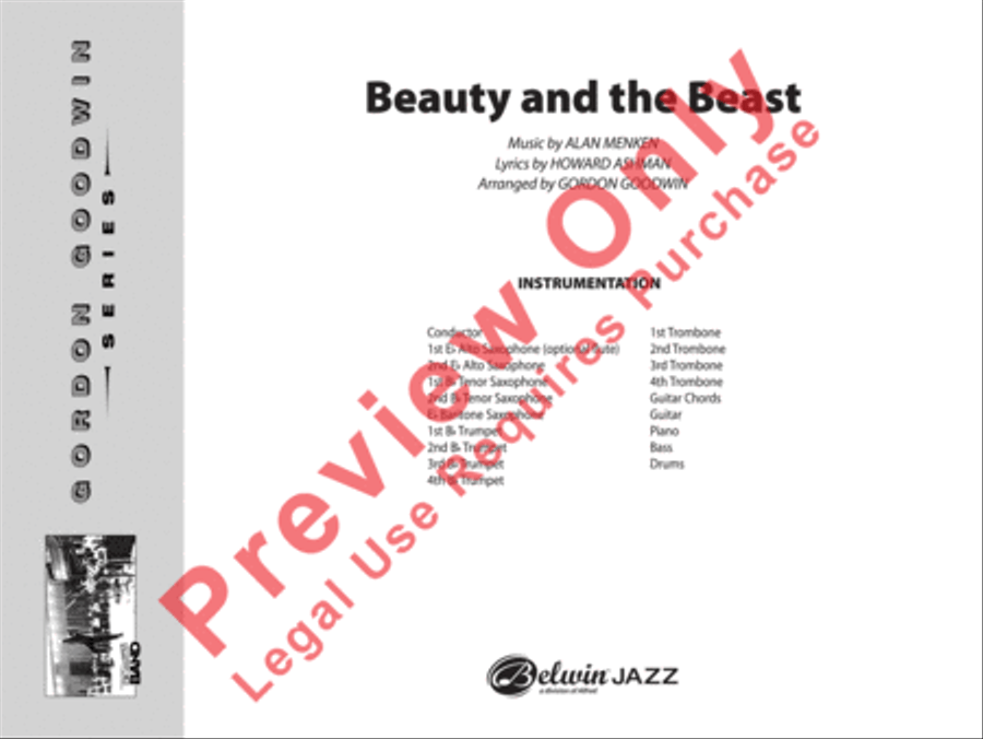 Beauty and the Beast Beauty and the Beast Jazz Ensemble scores gallery preview page 2