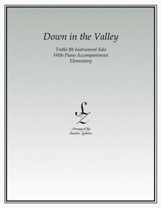 Down In The Valley (treble Bb instrument solo)
