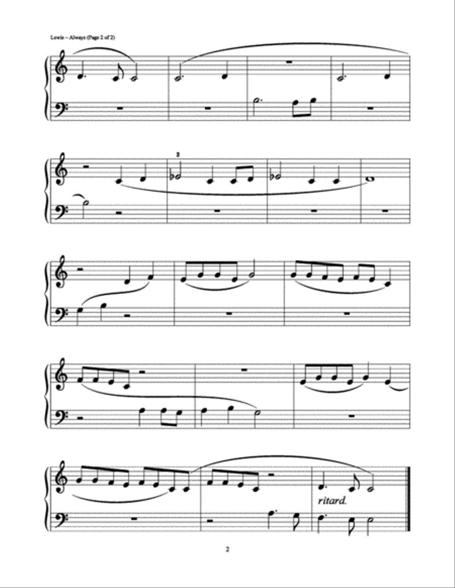 Always Always Easy Piano scores gallery preview page 2