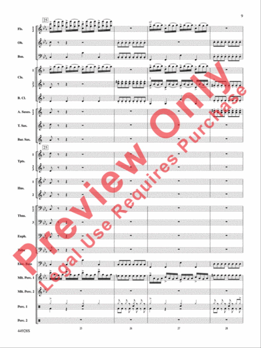 Dreams of Fireflies (On a Christmas Night) Concert Band scores gallery preview page 10
