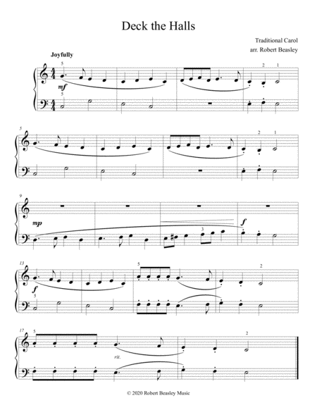Deck the Halls (easy piano) image number null