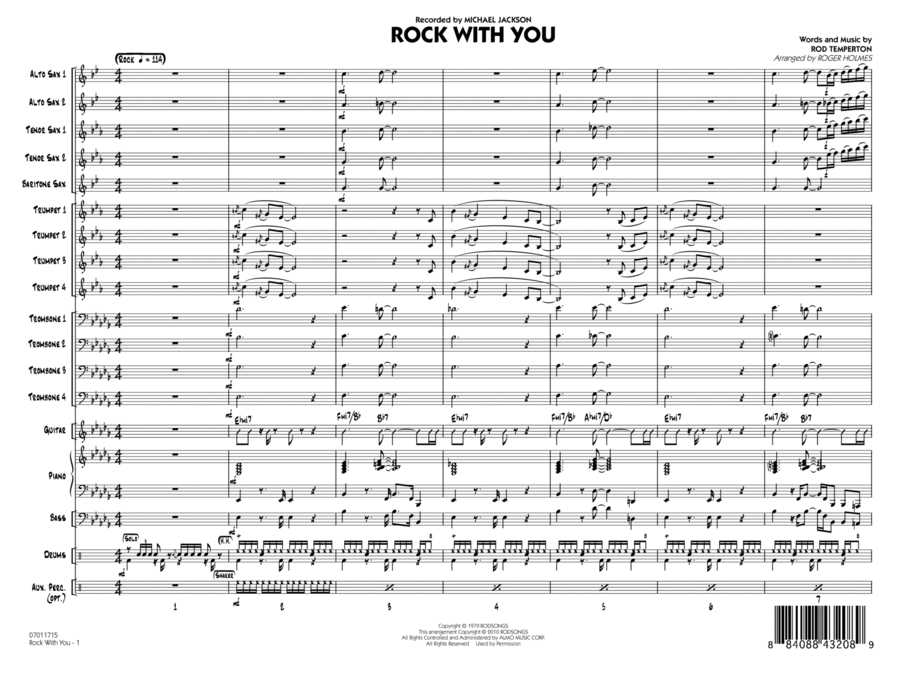 Rock With You - Conductor Score (Full Score) Jazz Ensemble scores gallery preview page 1