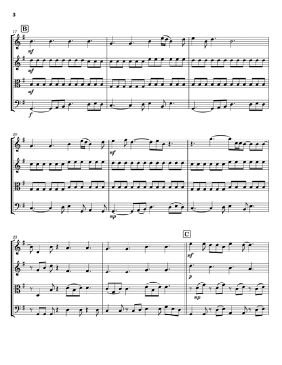 Coming Home String Quartet scores gallery preview page 3