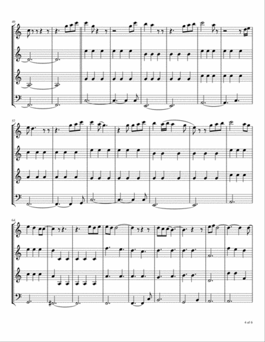 I Don't Know Anything Woodwind Quartet scores gallery preview page 5
