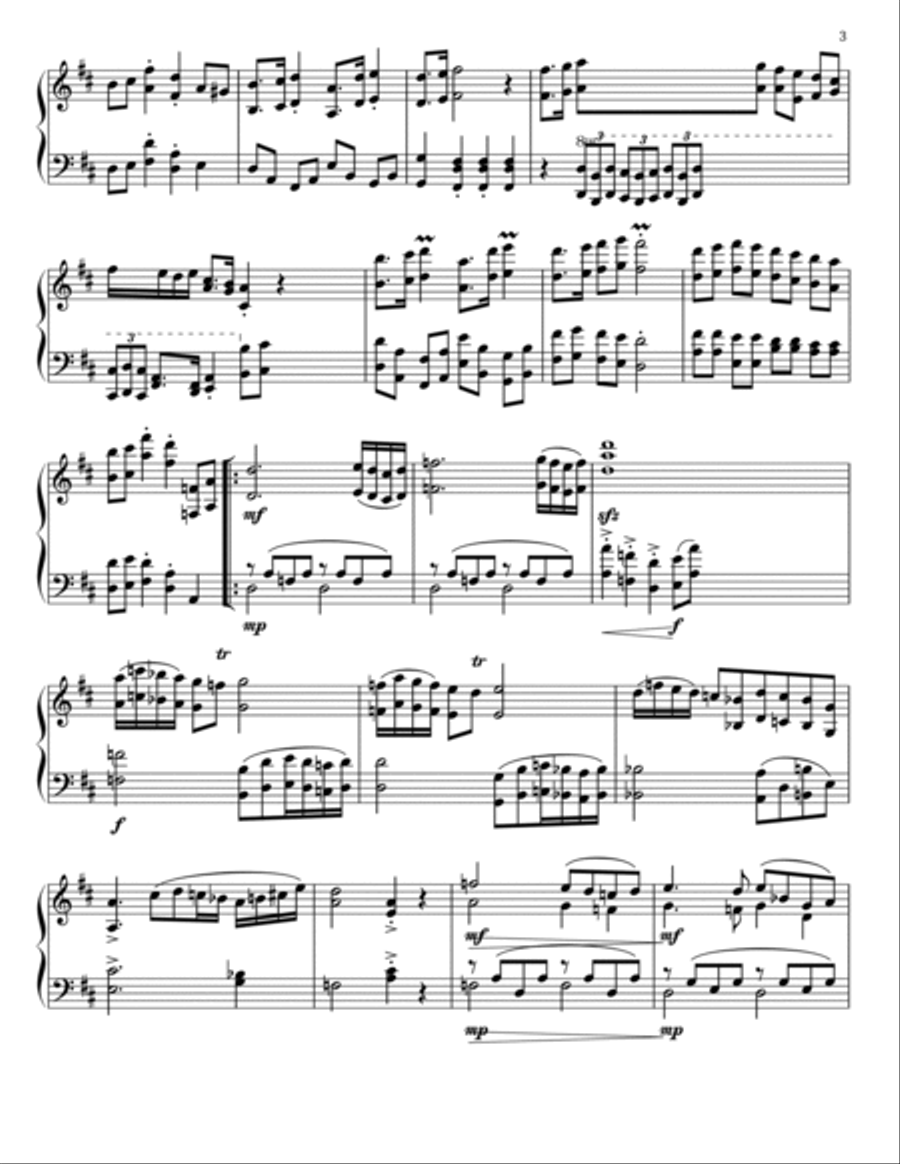 Piano Sonata No.1 In D Major Piano Solo scores gallery preview page 3