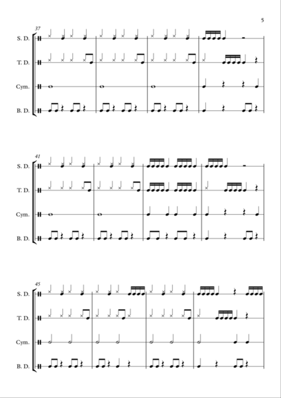 Solid As A Rock Percussion Ensemble scores gallery preview page 5