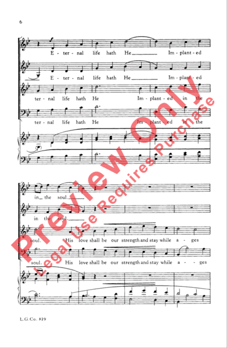A Hymn of Praise A Hymn of Praise 4-Part scores gallery preview page 5