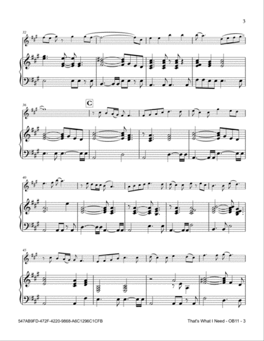 That's What I Need That's What I Need Piano scores gallery preview page 3