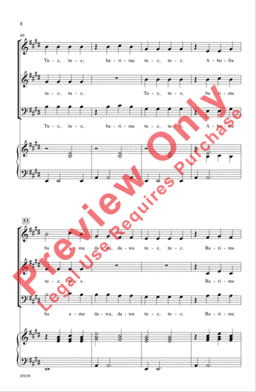 Tue, Tue 3-Part scores gallery preview page 8