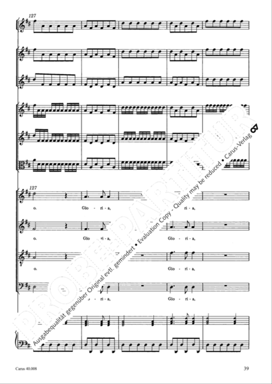 Introduzione e Gloria 4-Part scores gallery preview page 40