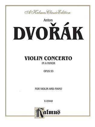 Book cover for Concerto in A Minor, Op. 53