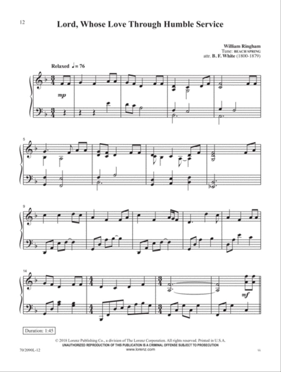 O Day of Peace Piano Solo scores gallery preview page 6