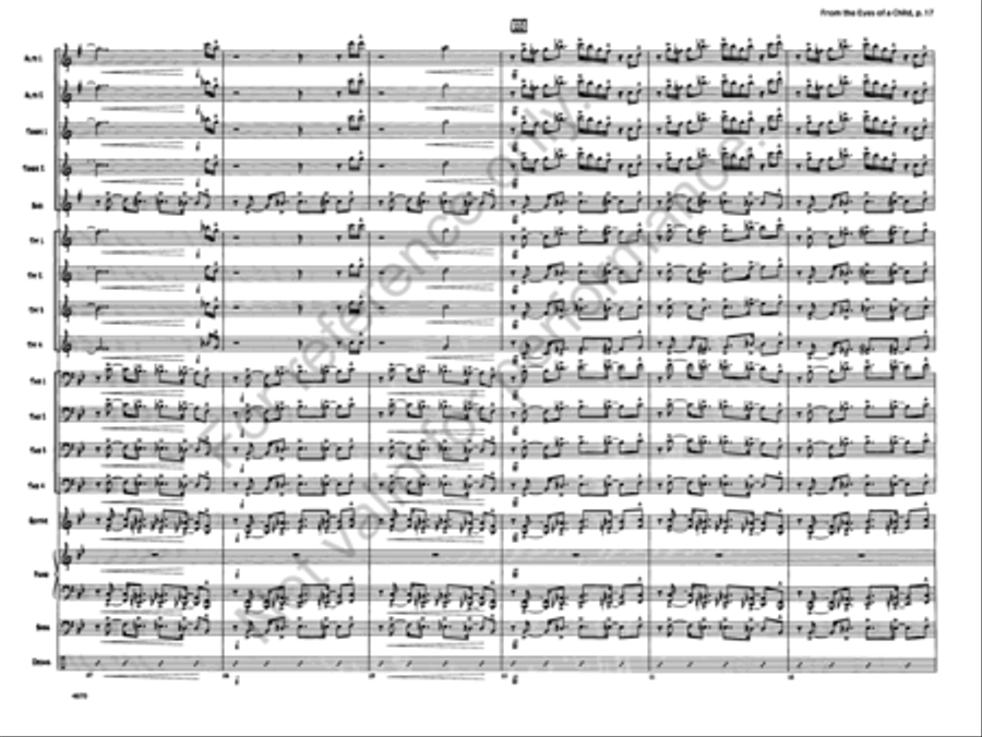 From the Eyes of a Child Jazz Ensemble scores gallery preview page 16