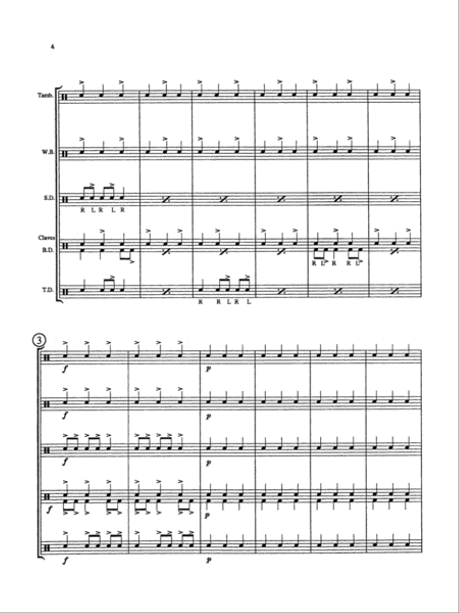 Nervous Notes: Score Percussion Ensemble scores gallery preview page 4