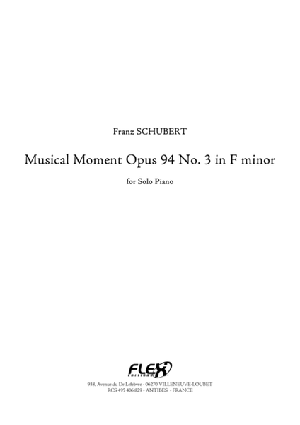 Musical Moment Opus 94 No. 3 in F minor image number null