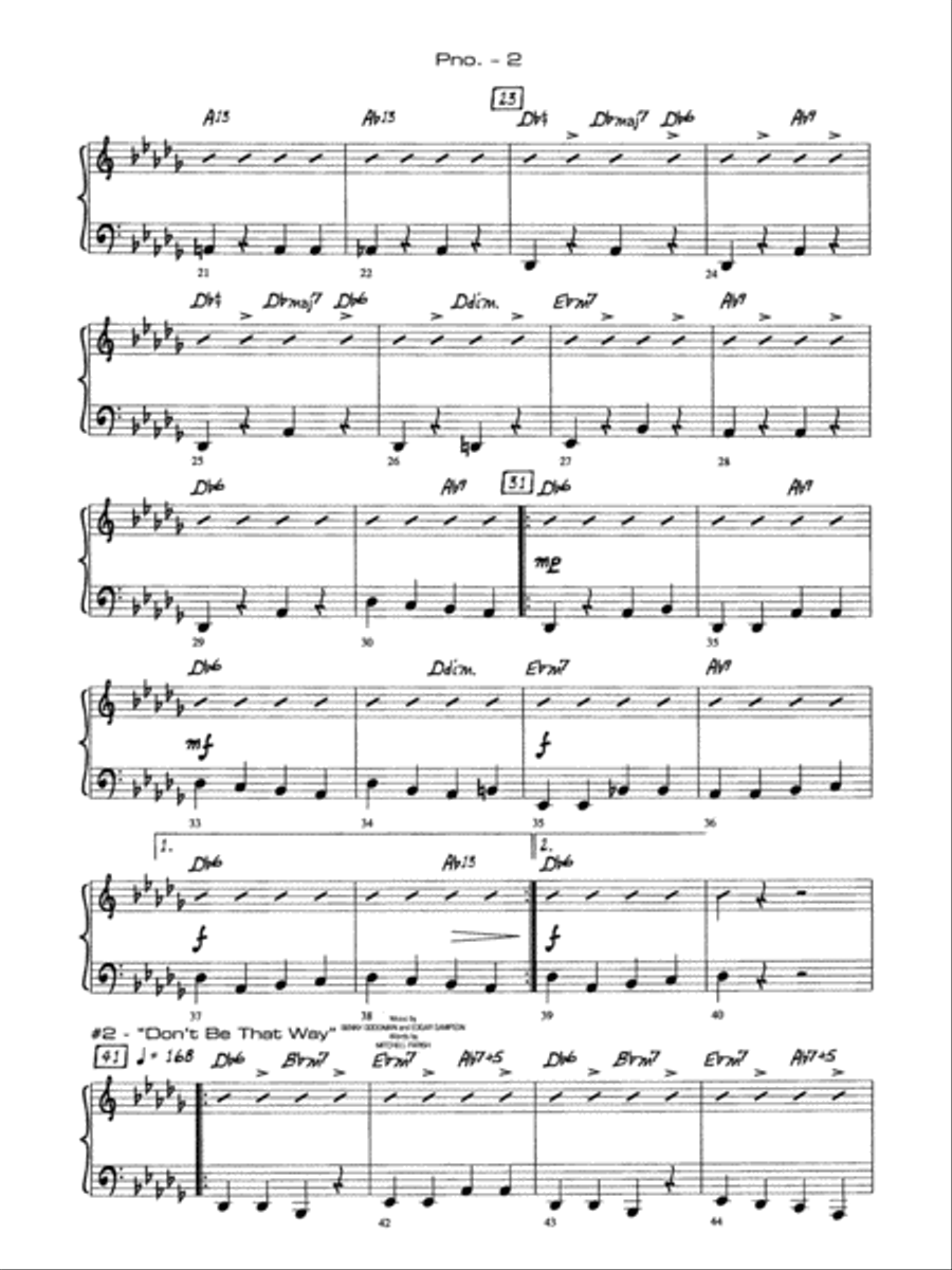 A Salute to Benny Goodman: Piano Accompaniment Jazz Ensemble scores gallery preview page 2
