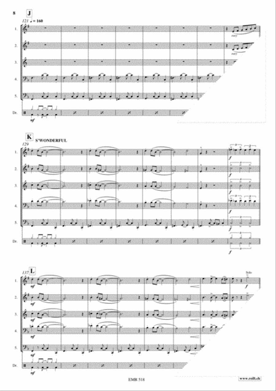 Wonderful Gershwin Brass Ensemble scores gallery preview page 7