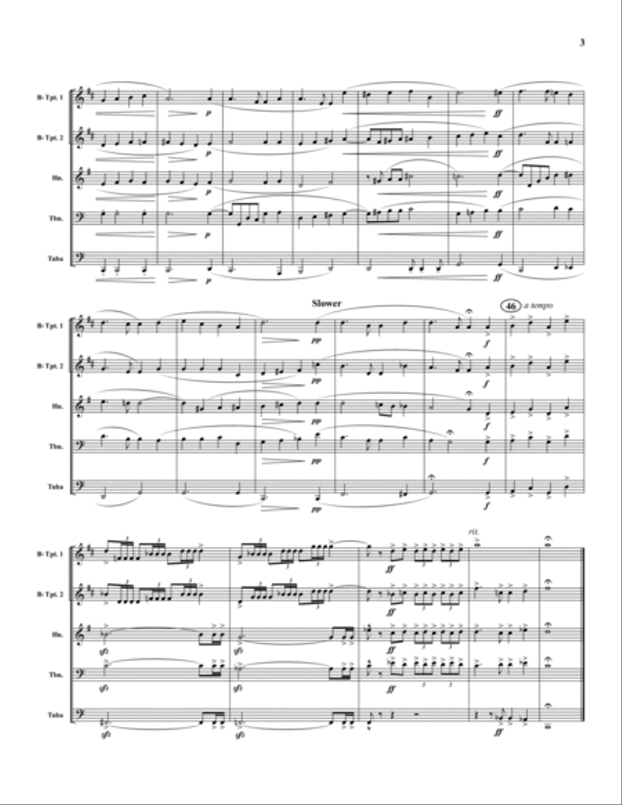 America the Beautiful America the Beautiful Brass Quintet scores gallery preview page 3