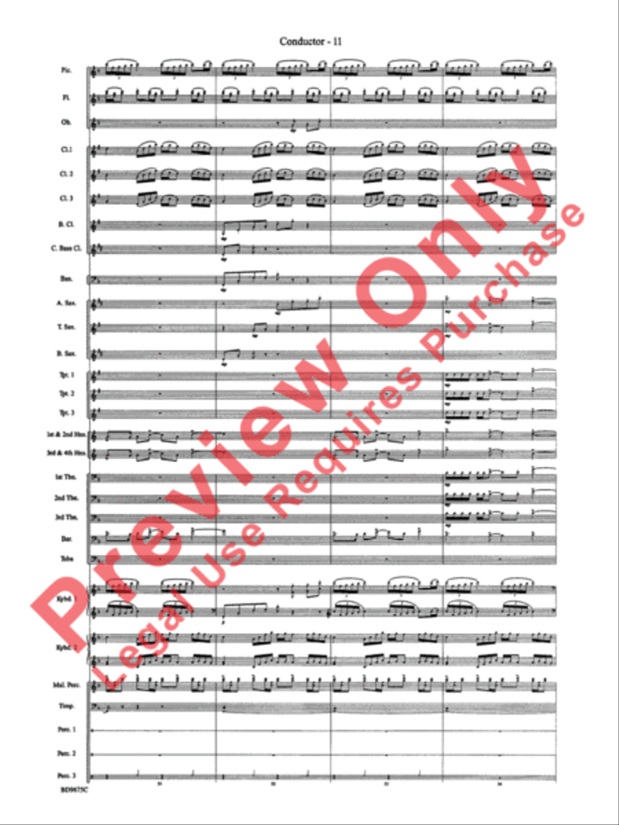 Twelve Seconds to the Moon Concert Band scores gallery preview page 14