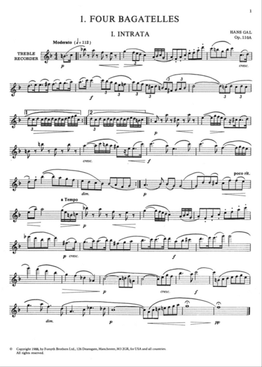 Pieces for Solo Recorder Vol. 1 Recorder scores gallery preview page 2