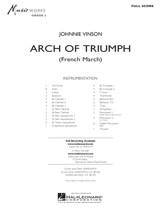 Arch of Triumph (French March) - Full Score