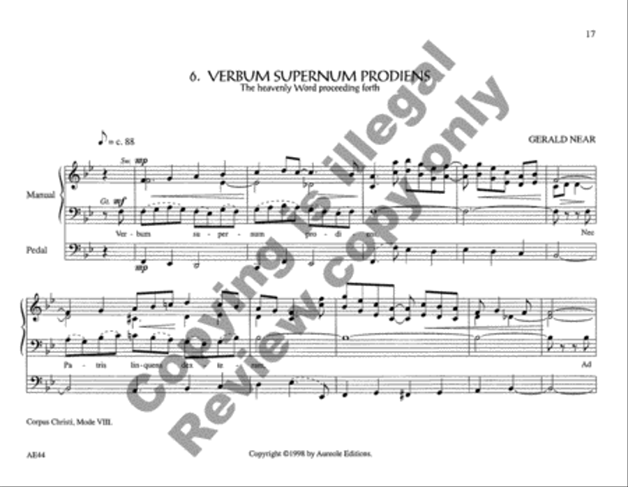 Chantworks, Set III Ascension, Pentecost, Trinity, Corpus Christi, Morning, Evening Organ scores gallery preview page 8