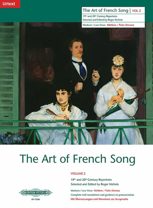 Book cover for Art of French Song, Volume 2 - Medium/Low Voice