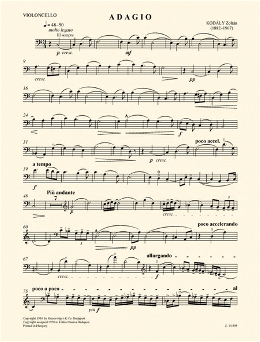 Adagio for Violoncello and Piano Piano Accompaniment scores gallery preview page 3